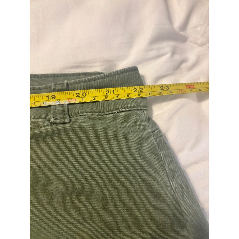 Old Navy Womens Plus Size 22 Olive Green Wide Leg Cropped Twill Pants Utility - Picture 5 of 9
